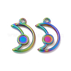 Ion Plating(IP) 304 Stainless Steel Pendants Cabochon Settings&nbsp;STAS-B032-20MC