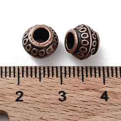 チベット風合金ビーズ  ロンデル  カドミウムフリー＆鉛フリー  赤銅鉱  8.5x6.5mm  穴：3.5mm&nbsp;X-FIND-Q094-38R