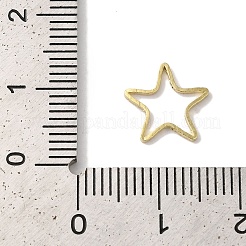 真鍮製フレームコネクター  鉛フリー＆カドミウムフリー  スター  24KGP本金メッキ  10.5x10.5x1mm  内径：7x8.5mm&nbsp;LS-KK-K383-09A-G