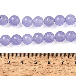 染め加工天然石ホワイトジェイドビーズ連売り  スムーズなラウンド  ライラック  8~8.5mm  穴：1.2mm  約46個/連  14.96''（38センチメートル）&nbsp;GG-CBA9281-B01-8mm