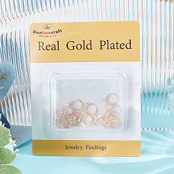 24Pcs 2 Style Brass Huggie Hoop Earring Findings&nbsp;FIND-BBC0002-63