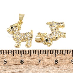 Brass Micro Pave Cubic Zirconia Pendants&nbsp;KK-C132-26G