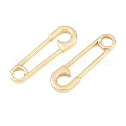 304ステンレスペンダント  ペーパークリップチャーム  ラックめっき  長持ちメッキ  ゴールドカラー  31x9x2.5mm  穴：4mm&nbsp;SA-CBA76DA-02G