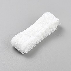 ポリエステルレーストリム  縫製およびアートクラフトプロジェクト用  ホワイト  7/8インチ（22mm）  約5.00ヤード（4.57m）/ pc&nbsp;OCOR-WH20001-51A