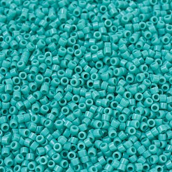 MIYUKIデリカビーズ  シリンダー  日本製シードビーズ  11/0  (db0729) 不透明なターコイズグリーン  1.3x1.6mm  穴：0.8mm  約10000個/袋  50 G /袋&nbsp;SEED-X0054-DB0729