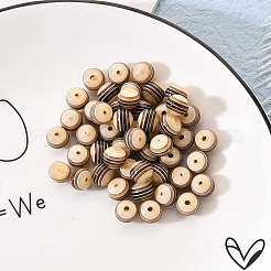 50Pcs Transparent Stripe Resin Beads&nbsp;RESI-YW0001-02A