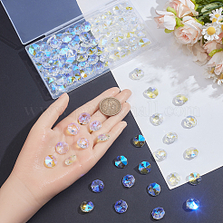 120Pcs Glass Connector Charms&nbsp;FIND-SP0006-10