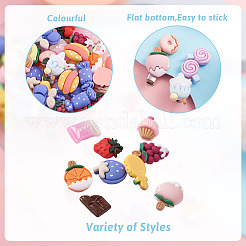 100Pcs 25 Style Opaque Resin Decoden Cabochons&nbsp;CRES-PJ0001-03