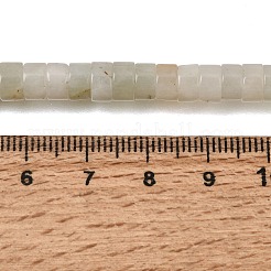天然な中国のヒスイのビーズ連売り  ヒシビーズ  フラットラウンド/ディスク  6x3~3.5mm  穴：0.8mm  約54~55個/連  7.38''~7.54''（18.75~19.15センチメートル）&nbsp;GG-CBA8682-B06