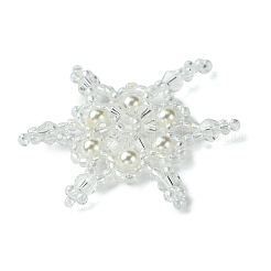 3Pcs 3 Color Christmas Seed Beads Beaded Charms&nbsp;PALLOY-MZ00300
