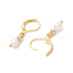 Natural Baroque Pearl Oval Leverback Earrings&nbsp;EJEW-JE06437