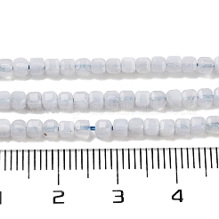 天然石ブルーレースアゲートビーズ連売り  ファセットテーブルカットキューブ  1.5~2.5x1.5~2.5x1.5~2mm  穴：0.4mm  約183~186個/連  15.35~15.55''（39~39.5センチメートル）&nbsp;G-H042-B09-01
