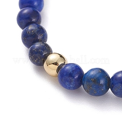 Natural Lapis Lazuli Stretch Charm Bracelets&nbsp;BJEW-JB04849-04