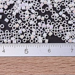 MIYUKIデリカビーズ  シリンダー  日本製シードビーズ  11/0  (db0202)ホワイトパールab  1.3x1.6mm  穴：0.8mm  約2000個/10g&nbsp;X-SEED-J020-DB0202