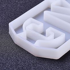 DIYの装飾シリコンモールド  レジン型  UVレジン用  エポキシ樹脂工芸品作り  単語の愛  ホワイト  215x73x11.5mm&nbsp;DIY-A021-14