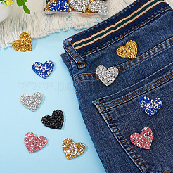 Polyester Hotfix Rhinestone Iron on Patches Applique Patch&nbsp;FIND-TA0002-53B