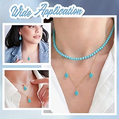 30Pcs Dyed Synthetic Turquoise Pendants&nbsp;PALLOY-YW00132