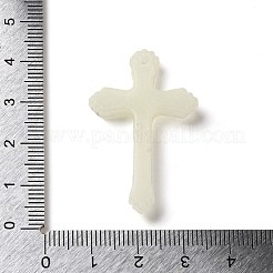 プラスチックチャーム  暗闇で光る  キーホルダーバッグ吊り下げ飾り  クロス  クロス  39.5x24.5x4.5mm  穴：1.8mm&nbsp;KY-O003-01