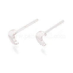925スターリングシルバースタンドピアス  銀  ムーン  4.5x3.5mm&nbsp;STER-N017-12C-S