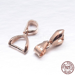 スターリングシルバーペンダントベイル  アイスピック＆ピンチベイル  ローズゴールド  13x7.5x3mm  穴：3.5x3mm  ピン：0.7mm  約54個/20g&nbsp;STER-M106-05RG