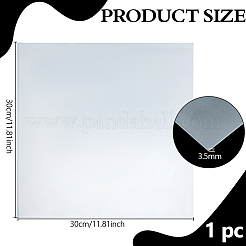 すりガラスのカボション  装置を教えるため  正方形  ホワイトスモーク  300x300x3.5mm&nbsp;GLAA-BC0001-38