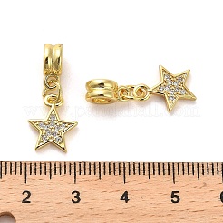 Rack Plating Brass Micro Pave Cubic Zirconia Charms&nbsp;KK-S398-05A