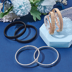 6Pcs 3 Colors High Carbon Steel Stretch Arm Bracelets Set&nbsp;BJEW-GA0001-06