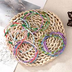20Pcs 20 Colors Glass Seed Beaded Stretch Bracelet Sets&nbsp;BJEW-SW001593
