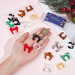 20Pcs 10 Styles Cartoon Animal Silicone Beads&nbsp;SIL-SC0002-93