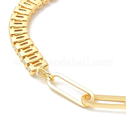 Clear Cubic Zirconia & Paperclip Chain Necklace for Girl Women Gift&nbsp;NJEW-A005-06G