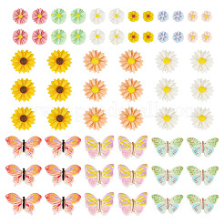 100Pcs 4 Styles Opaque Resin Cabochons&nbsp;CRES-TA0001-92