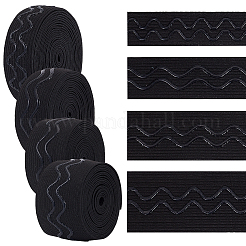 8 Yards 4 Styles Polyester Non Slip Knitted Elastic Belt&nbsp;OCOR-BC0005-77