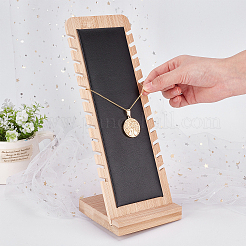 Bamboo Wood Jewelry Collection Necklace Display Stand&nbsp;ODIS-WH0005-06A