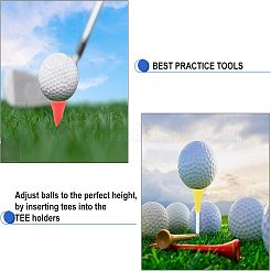 12Pcs Two-tone Plastic Golf Double Tees&nbsp;AJEW-CA0001-62