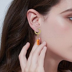 201ステンレススチールハギーフープピアス金具16個  垂直ループ付き  316サージカルステンレススチールイヤリングピン付き  リング  ミックスカラー  11~15x11~13x3mm  穴：1.4~2.7mm  ピン：1mm&nbsp;STAS-FS0002-26B