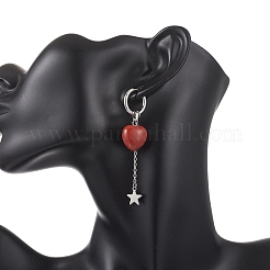 4 Pairs Valentine's Day Heart 304 Stainless Steel Hoop Earrings&nbsp;EJEW-TA00799