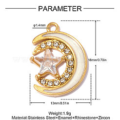 304 Stainless Steel Enamel Pendants&nbsp;STAS-OY014-56G