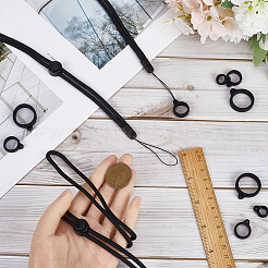 36Pcs 3 Style Silicone Rings with 6Pcs Polyester Necklace Lanyard Anti-Loss Pendant Holder&nbsp;DIY-GF0008-05