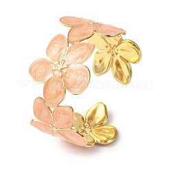304 Stainless Steel Enamel Open Cuff Bangles for Women&nbsp;BJEW-K294-01G