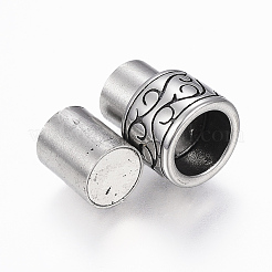 304 Stainless Steel Magnetic Clasps with Glue-in Ends&nbsp;STAS-F130-96AS