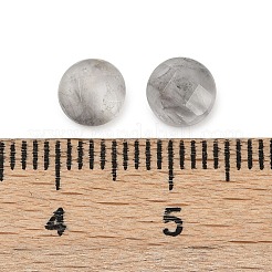 天然のクラウディクォーツカボション  半円  多面カット  6.5x3.5mm&nbsp;G-B146-02A-6mm