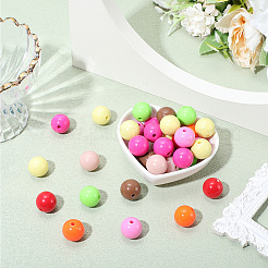 120Pcs 8 Colors Opaque Acrylic Beads&nbsp;MACR-PA0001-10