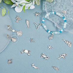60Pcs Tibetan Style Alloy Pendants&nbsp;FIND-SP0004-07AS