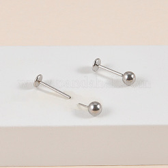 304ステンレススチール製フラットラウンド軟骨ピアス  ステンレス鋼色  10x3mm  ピン：0.8mm&nbsp;WG9004D-09