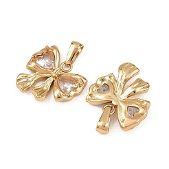 304 Stainless Steel Rhinestone Pendants&nbsp;STAS-P438-18G