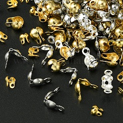 ステンレススチール、真鍮、鉄のボールチープ  カロット終了  クラムシェルノットカバー  ミックスカラー  4~8x4~8x2~4mm  穴：1~1.4mm&nbsp;FIND-FS0002-49