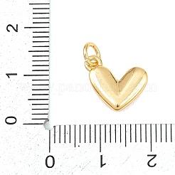 真鍮製エナメルペンダント  食べ物のチャーム  ゴールドカラー  ハート  12x13x3mm  丸カン：5x1ミリ  内径：3mm&nbsp;KK-B168-01G-03