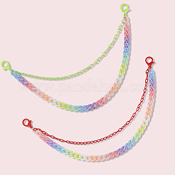 2Pcs 2 Colors Resin Double Layer Chain Belts for Pants&nbsp;AJEW-GF0011-20C