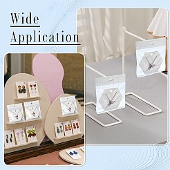紙ジュエリーディスプレイカード40枚。  長方形のOPP透明プラスチックバッグ40個付き  80個のプラスチック製イヤーナット  六角  ホワイト  10.35x8.5x0.05cm&nbsp;CDIS-FS0001-32B