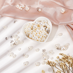 260 Sets 5 Style ABS Imitation Pearl Garment Rivets&nbsp;FIND-WR0007-53